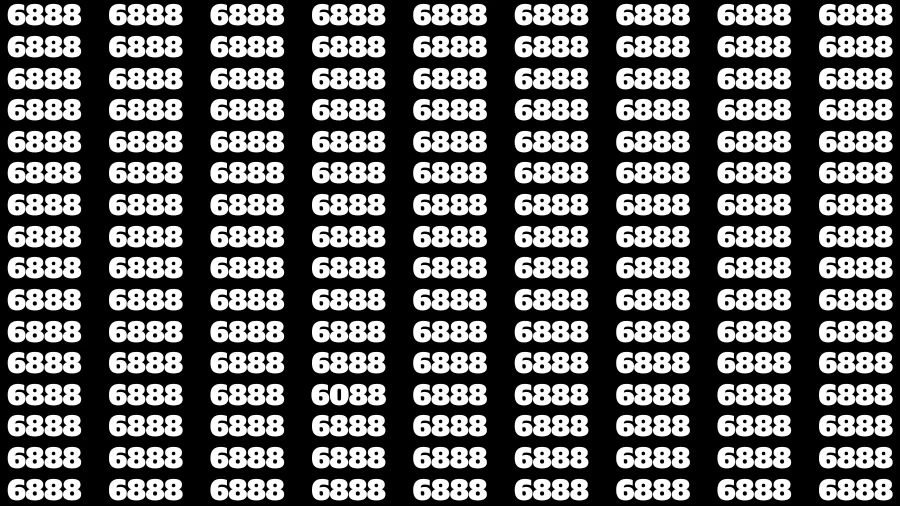 Optical Illusion Visual Test: If you have Sharp Eyes Find the Number 6088 in 15 Secs