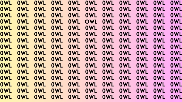 Observation Find it Out: If you have Sharp Eyes Find the Word Owl in 15 Secs