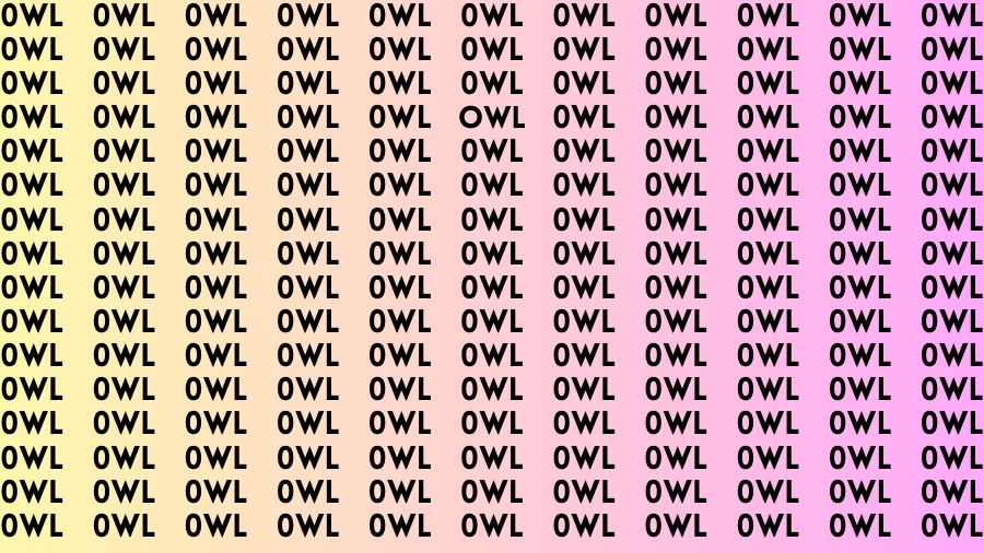 Observation Find it Out: If you have Sharp Eyes Find the Word Owl in 15 Secs