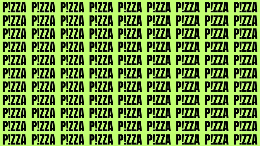 Test Visual Acuity: If you have Eagle Eyes Find the word Pizza in 15 Secs