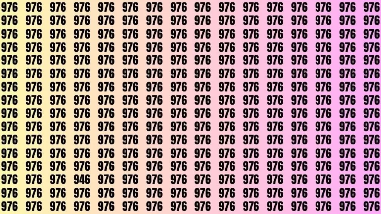 Optical Illusion Visual Test: If you have Eagle Eyes Find the Number 946 among 976 in 14 Secs