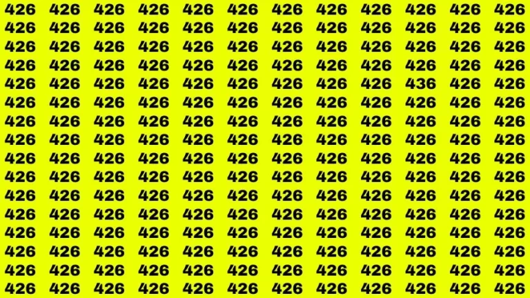 Optical Illusion Eye Test: If you have Eagle Eyes Find the number 436 in 18 Secs