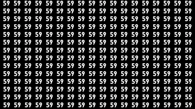 Observation Visual Test: If you have 50/50 Vision Find the Number 55 in 15 Secs