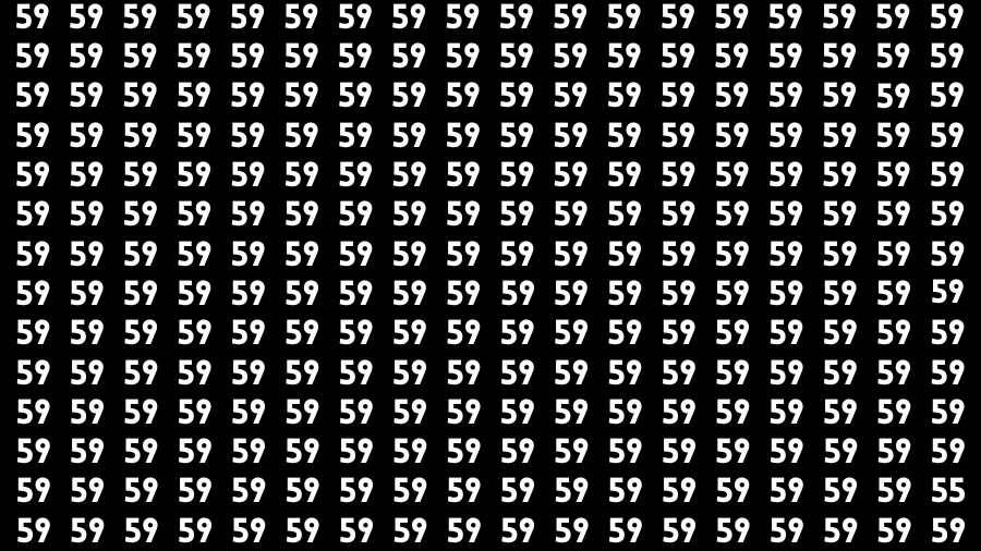 Observation Visual Test: If you have 50/50 Vision Find the Number 55 in 15 Secs