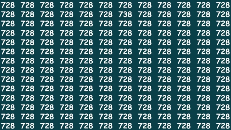 Test Visual Acuity: If you have Eagle Eyes Find the Number 738 in 12 Secs