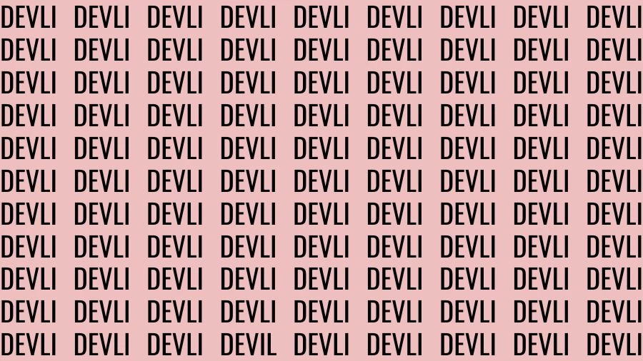 Observation Find it Out: If you have Sharp Eyes Find the Word Devil in 15 Secs