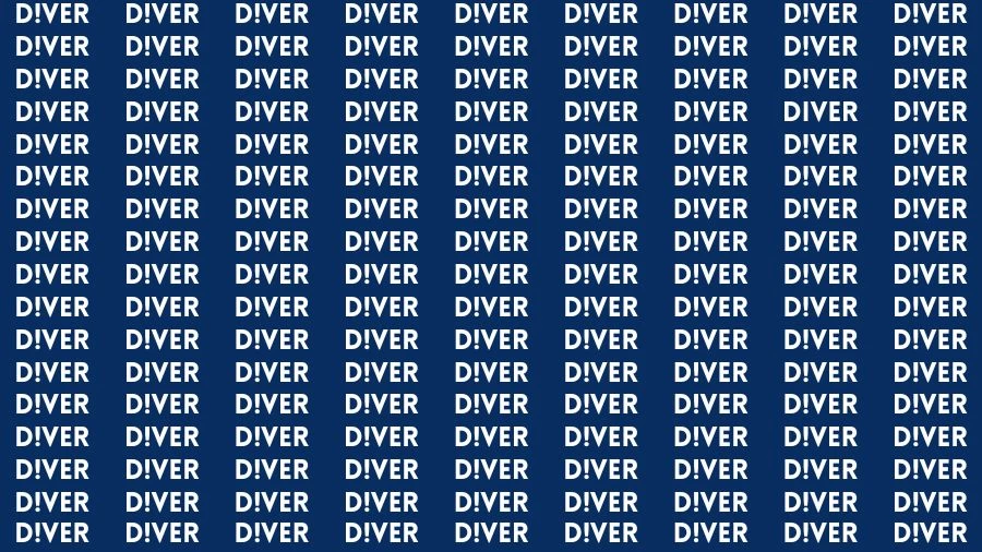 Visual Test: If you have Hawk Eyes Find the word Diver In 15 Secs