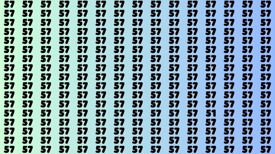 Optical Illusion Brain Challenge: If you have 50/50 Vision Find the number 51 among 57 in 12 Secs