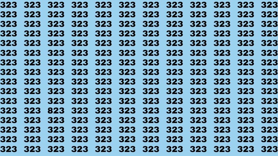 Optical Illusion Brain Challenge: If you have Hawk Eyes Find the Number 823 among 323 in 15 Secs