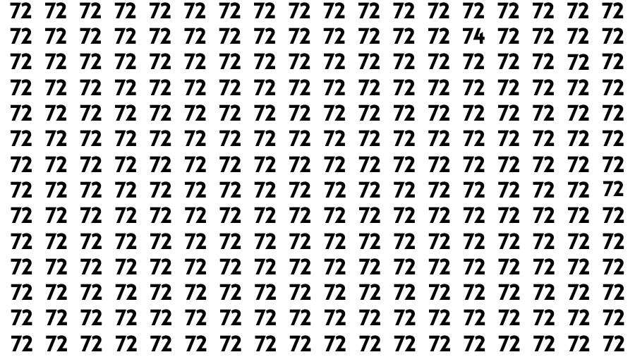 Observation Find it Out: If you have Sharp Eyes Find the number 74 in 20 Secs