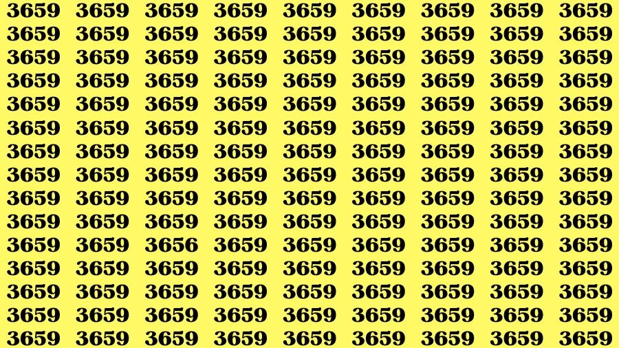 Optical Illusion Brain Test: If you have Sharp Eyes Find the Number 3656 in 20 Secs