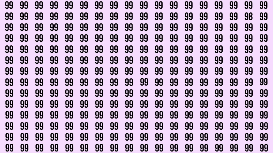 Brain Test: If you have Eagle Eyes Find the Number 98 in 15 Secs