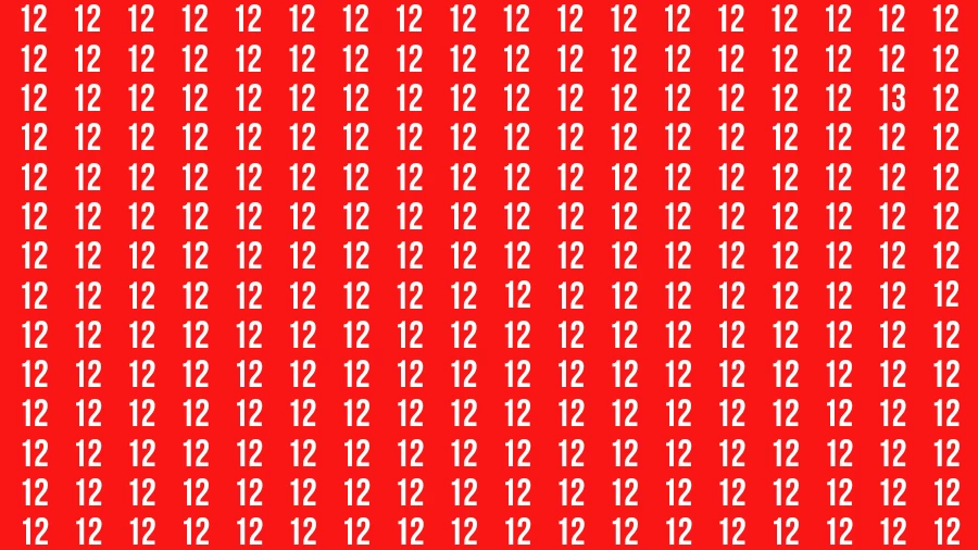 Observation Brain Challenge: If you have Eagle Eyes Find the number 13 in 12 Secs