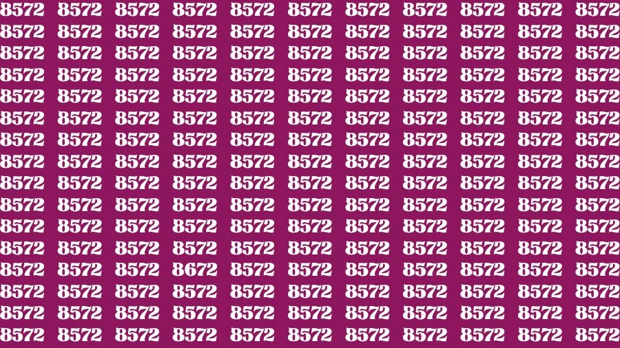 Optical Illusion Brain Test: If you have Sharp Eyes Find the number 8672 in 15 Secs