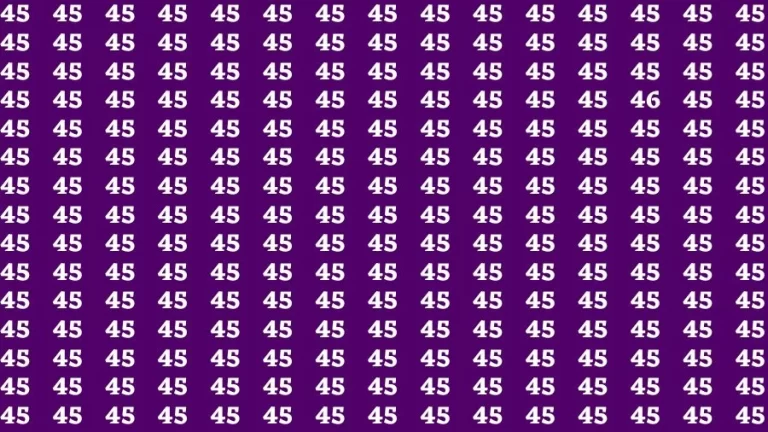 Optical Illusion Brain Test: If you have Sharp Eyes Find the Number 46 in 20 Secs