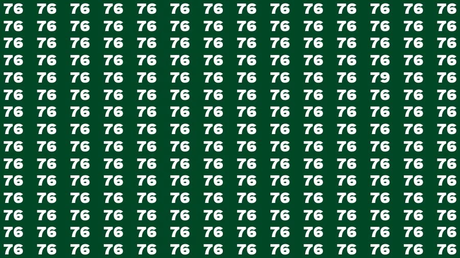 Observation Skill Test: If you have Sharp Eyes Find the Number 79 in 15 Secs