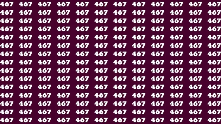 Optical Illusion Brain Test: If you have Eagle Eyes Find the number 497 in 15 Secs