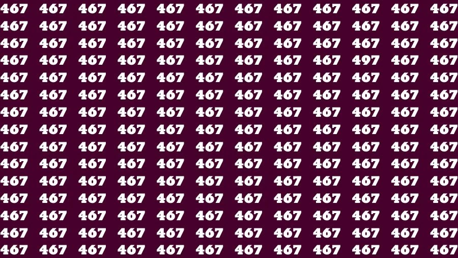 Optical Illusion Brain Test: If you have Eagle Eyes Find the number 497 in 15 Secs