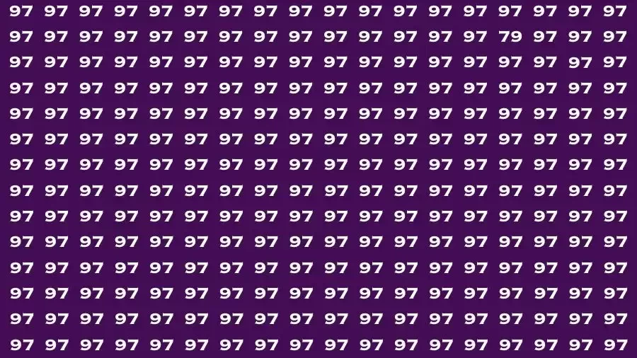 Observation Find it Out: If you have Sharp Eyes Find the number 79 among 97 in 20 Secs