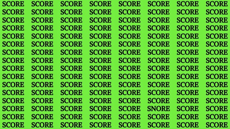 Optical Illusion Brain Challenge: If you have Eagle Eyes Find the Word Snore in 15 Secs