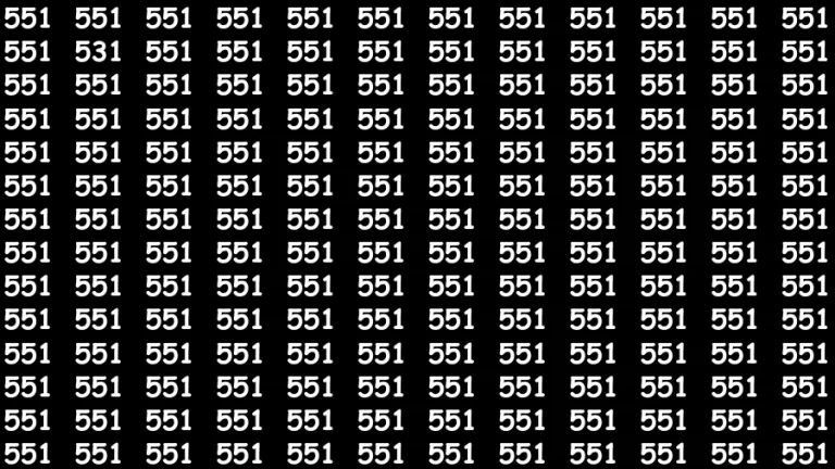 Visual Test: If you have Eagle Eyes Find the Number 531 in 15 Secs