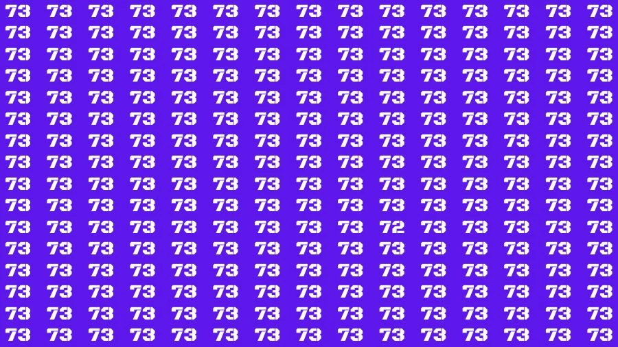 Optical Illusion Brain Challenge: If you have Hawk Eyes Find the Number 72 among 73 in 15 Secs