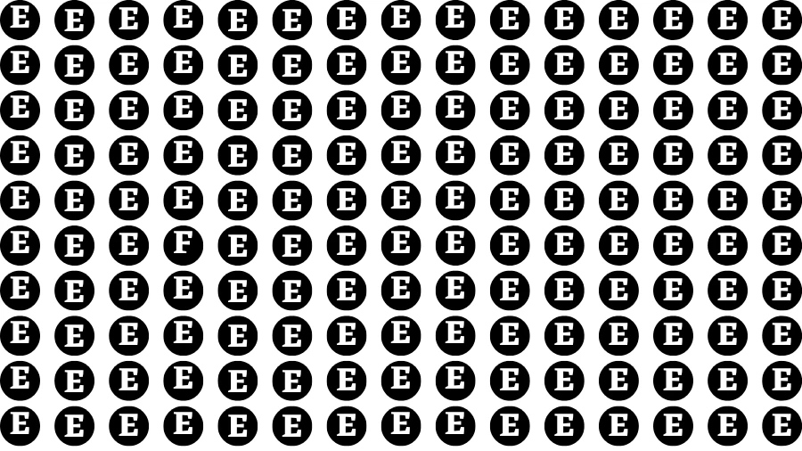 Observation Find it Out: If you have Eagle Eyes Find the Letter F among E in 12 Secs