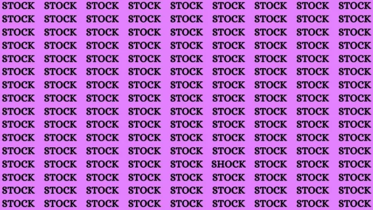 Optical Illusion Brain Test: If you have Sharp Eyes Find the Word Shock in 15 Secs