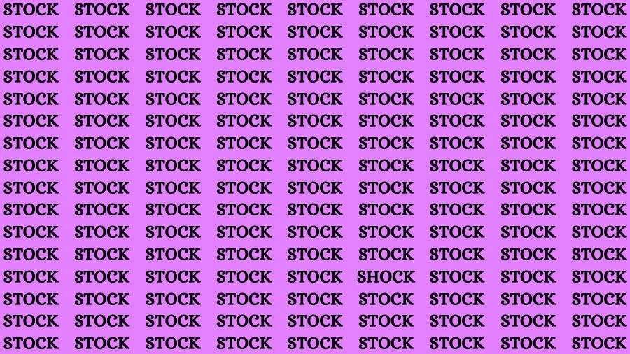 Optical Illusion Brain Test: If you have Sharp Eyes Find the Word Shock in 15 Secs