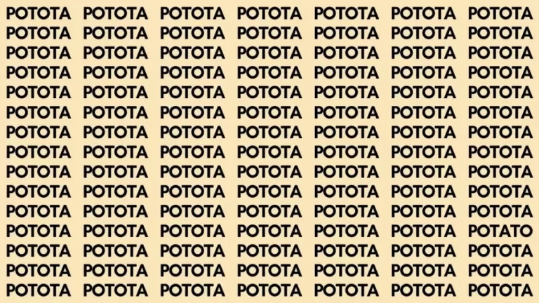 Visual Test: If You Have Hawk Eyes Find The Word Potato In 20 Secs