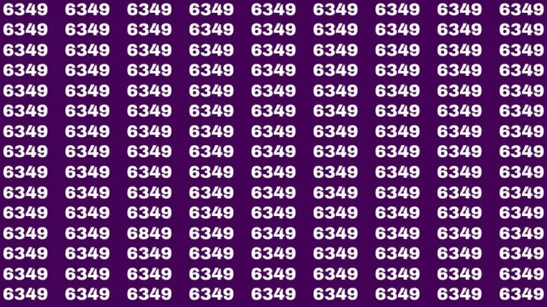 Optical Illusion Brain Test: If you have Sharp Eyes Find the Number 6849 in 20 Secs