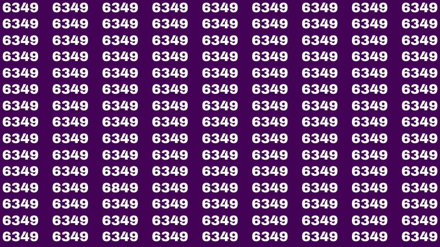 Optical Illusion Brain Test: If you have Sharp Eyes Find the Number 6849 in 20 Secs