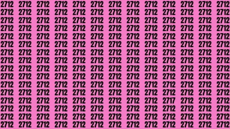 Optical Illusion Brain Challenge: If you have Hawk Eyes Find the Number 2717 in 15 Secs