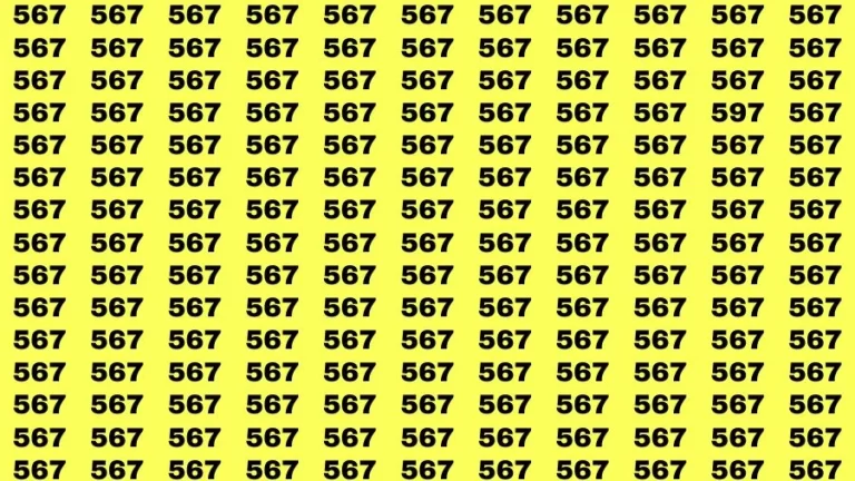 Optical Illusion Brain Challenge: If you have 50/50 Vision Find the number 597 among 567 in 12 Secs