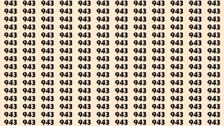 Optical Illusion Brain Test: If you have Sharp Eyes Find the number 643 in 20 Secs