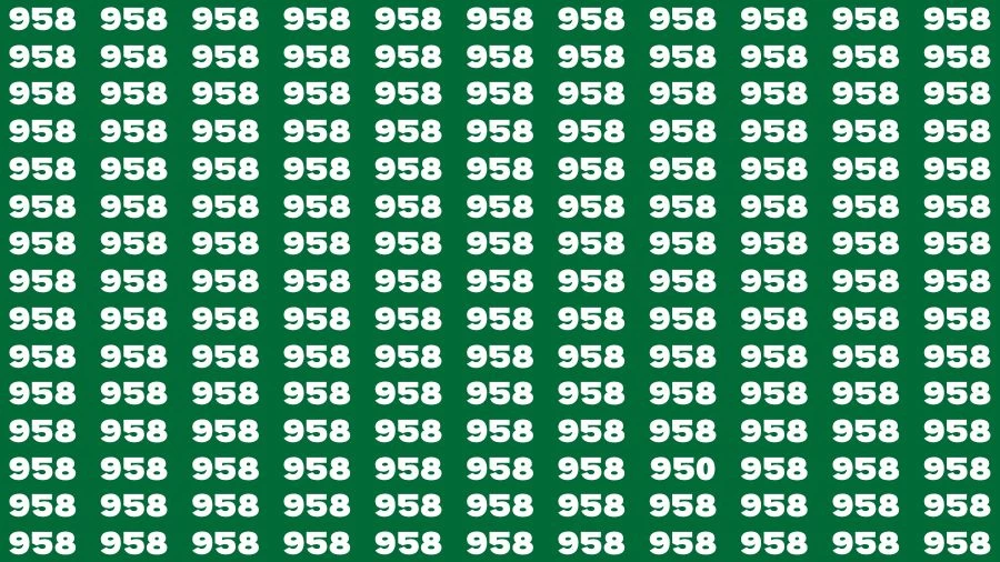 Observation Find it Out: If you have Sharp Eyes Find the Number 950 among 958 in 20 Secs