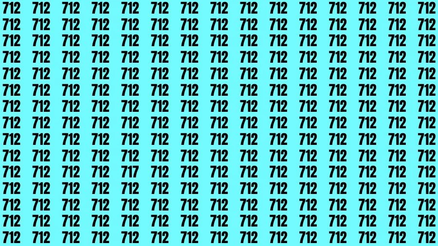 Observation Brain Challenge: If you have Hawk Eyes Find the Number 717 among 712 in 15 Secs