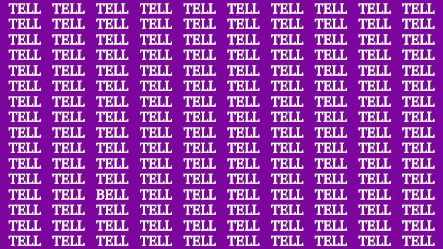 Optical Illusion Brain Challenge: If you have Eagle Eyes Find the Word Bell in 15 Secs