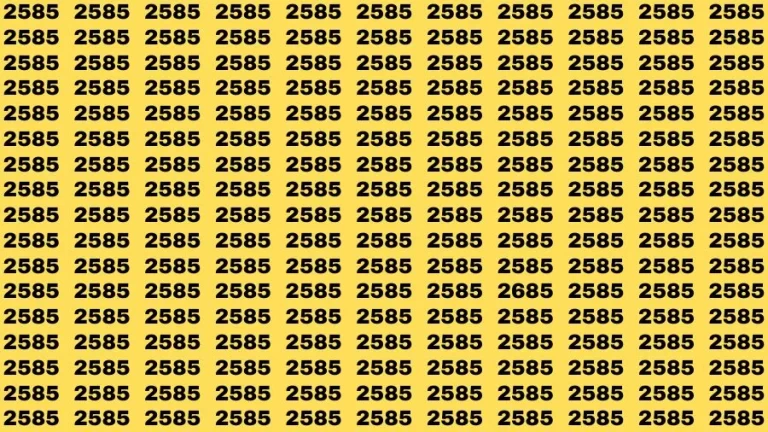 Optical Illusion Brain Test: If you have Sharp Eyes Find the Number 2685 in 20 Secs