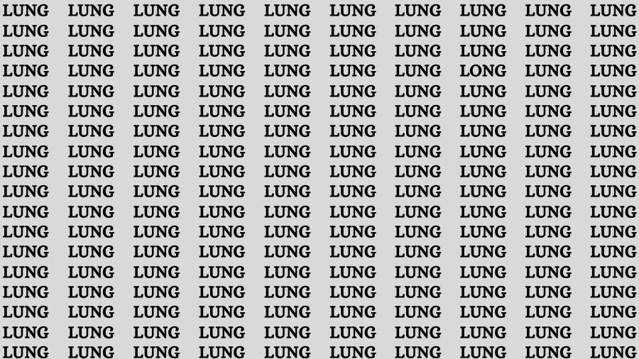 Test Visual Acuity: If you have Hawk Eyes Find the Word Long in 15 Secs