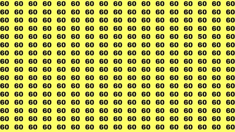 Optical Illusion Brain Challenge: If you have Hawk Eyes Find the Number 50 among 60 in 15 Secs