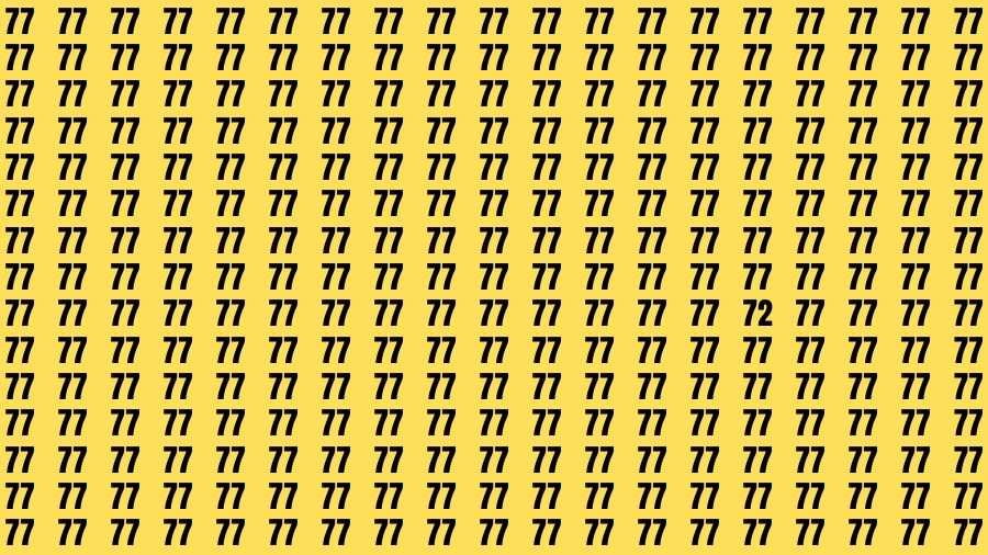 Optical Illusion Brain Challenge: If you have Hawk Eyes Find the Number 72 in 15 Secs