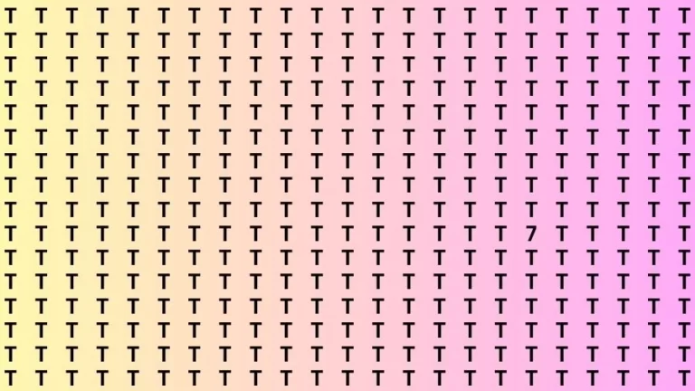 Observation Skill Test: If you have Sharp Eyes Find the Number 7 among T in 15 Secs