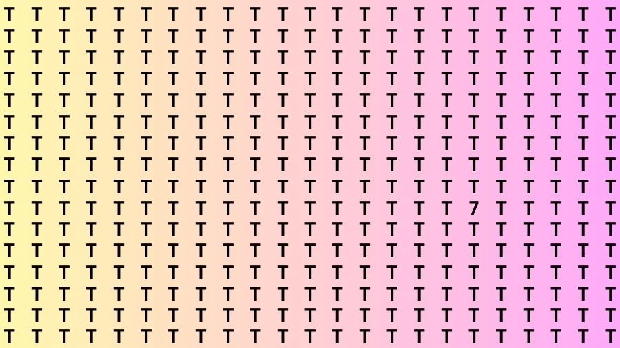 Observation Skill Test: If you have Sharp Eyes Find the Number 7 among T in 15 Secs