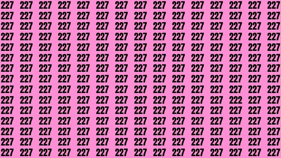 Optical Illusion Brain Challenge: If you have Hawk Eyes Find the Number 222 in 15 Secs