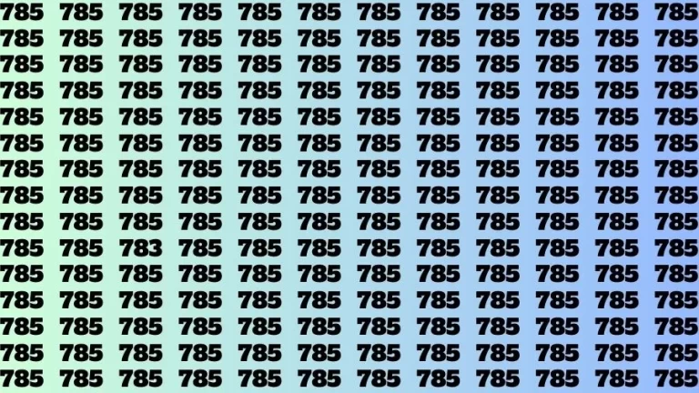 Optical Illusion Brain Test: If you have Eagle Eyes Find the number 783 in 15 Secs