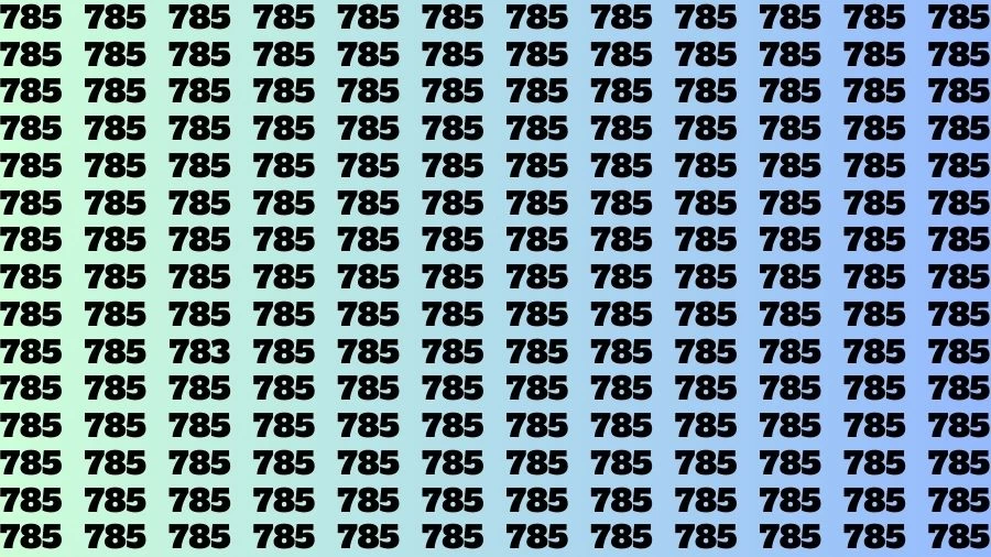 Optical Illusion Brain Test: If you have Eagle Eyes Find the number 783 in 15 Secs