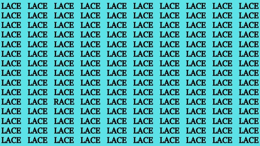 Optical Illusion Brain Challenge: If you have Eagle Eyes Find the Word Race in 15 Secs