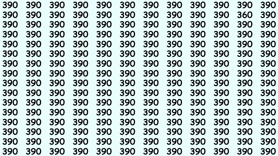 Observation Find it Out: If you have Sharp Eyes Find the number 360 in 20 Secs