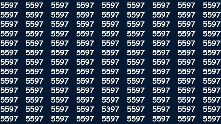 Visual Test: If you have Eagle Eyes Find the Number 5397 in 15 Secs